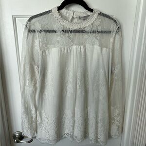 Ultra pink lace blouse
